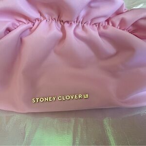 NWT Stoney Clover Lane Pink Nylon Bow Pouch